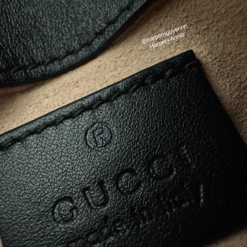 Authentic Gucci- GG Marmont Matelasse Leather Super Mini Bag - Picture 5 of 9